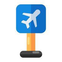 premie design ikon av flygplats styrelse vektor