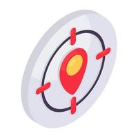 unik design ikon av plats mål vektor