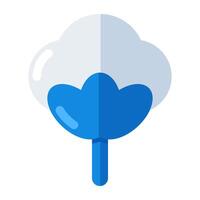 trendig design ikon av bomull blomma vektor