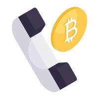 ein Symbol Design von Bitcoin isoliert auf Weiß Hintergrund vektor