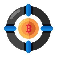 en ikondesign av bitcoin vektor