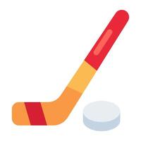 en platt design ikon av is hockey vektor