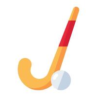 en platt design ikon av hockey vektor