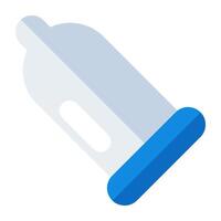 en platt design ikon av kondom vektor
