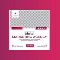 Geschäft Marketing Agentur Beförderung Sozial Medien Post Vorlage. editierbar Platz Banner Design vektor