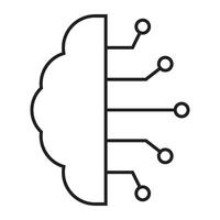AI-Symbolvektor für künstliche Intelligenz vektor