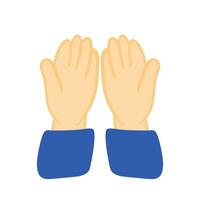 hand bön- gest ikon i platt tecknad serie vektor illustration