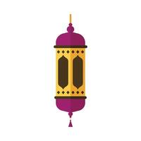 ramadan lampa platt färgrik stil. gammal öst Semester lampa vektor illustration.