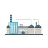 Fabrik Gebäude, Leistung Elektrizität, Industrie Manufaktur Gebäude eben Symbol isoliert Vektor Illustration.