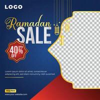 ramadan kareem försäljning erbjudande rabatt social media baner posta design mall vektor