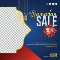 ramadan kareem försäljning erbjudande rabatt social media baner posta design mall vektor