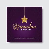 Ramadan kareem Schöne Grüße Sozial Medien Banner Post Design Vorlage vektor