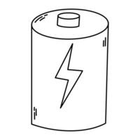 vektor batteri ikon med i tecknad serie stil. tecknad serie batteri teckning.