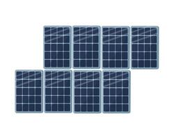sol- panel , alternativ elektricitet källa, begrepp av hållbar Resurser. vit bakgrund. vektor