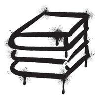 sprühen gemalt Graffiti Buch Symbol isoliert mit ein Weiß Hintergrund. vektor