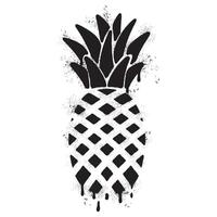 sprühen gemalt Ananas Symbol gesprüht isoliert mit ein Weiß Hintergrund. vektor