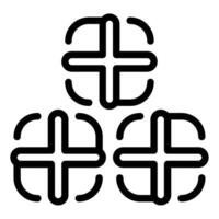heiß Kreuz Brötchen Symbol zum Netz, Anwendung, Infografik, usw vektor