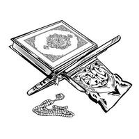 al Koran Vektor Illustration im Hand gezeichnet Stil