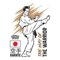 karate krigisk konst vektor illustration perfekt för t skjorta design