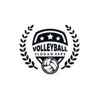 volley boll sport logotyp design mall vektor