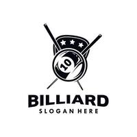 biljard logotyp design vektor illustration