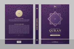 Arabisch islamisch Stil Buch Startseite Design mit Arabisch Muster und interlaced Foto Rahmen vektor