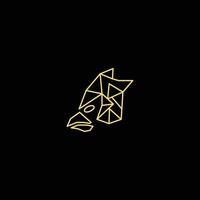 geometrisk linje kakadua huvud logotyp design vektor