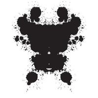 rorschach inkblot testa. abstrakt silhuetter. psykopat diagnostisk vektor