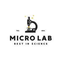 Vektor Illustration von Mikroskop Logo Symbol zum Wissenschaft und Technologie