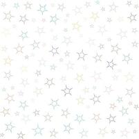 Muster von multi Farbe Sternchen Star Blume isoliert auf Weiß Hintergrund Vektor Illustration