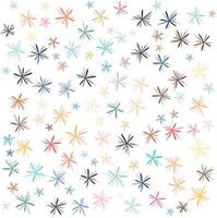 Sterne Muster mit Mehrfarbig isoliert auf Weiß Hintergrund Vektor Illustration