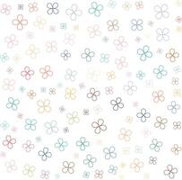 Muster von Sternchen Blume isoliert auf Weiß Hintergrund Vektor Illustration