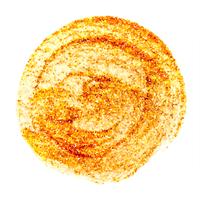 Cirkel guldstruktur. Abstrakt vektor glittrande konst illustration. Gyllene handmålade smörjlagringsfärg