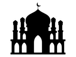 islamisch Moschee Silhouette Hintergrund auf Ramadan vektor