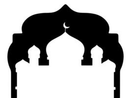 islamisch Moschee eid al adha Silhouette Rahmen Hintergrund vektor
