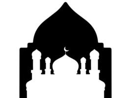 islamisch Moschee eid al adha Silhouette Rahmen Hintergrund vektor