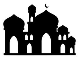 islamisch Moschee Silhouette Hintergrund Illustration vektor