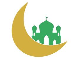 islamisch Moschee Rahmen Hintergrund Illustration vektor