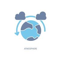 Atmosphäre Konzept Linie Symbol. einfach Element Illustration. Atmosphäre Konzept Gliederung Symbol Design. vektor