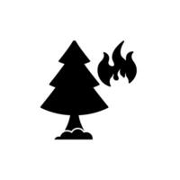 Wald Feuer Konzept Linie Symbol. einfach Element Illustration. Wald Feuer Konzept Gliederung Symbol Design. vektor