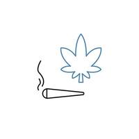 Cannabis Konzept Linie Symbol. einfach Element Illustration. Cannabis Konzept Gliederung Symbol Design. vektor