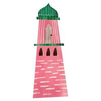 Moschee oder Arabisch Haus Aquarell Illustration vektor