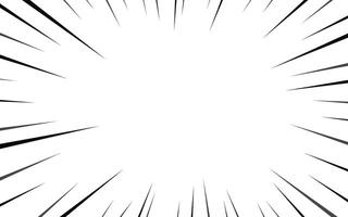 Comic Buch Aktion Linien Hintergrund. Manga Geschwindigkeit Rahmen, Superheld Aktion. schwarz und Weiß Vektor retro Illustration