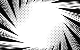 komisk bok verkan rader bakgrund. manga hastighet ramar, superhjälte handling. svart och vit vektor retro illustration
