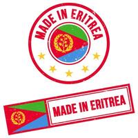 gemacht im eritrea Briefmarke Zeichen Grunge Stil vektor