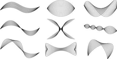 abstrakt modern klassisch Welle Linie Kunst mit editierbar Schlaganfall vektor