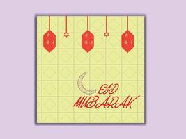 eid Mubarak Sozial Medien Post, eid ul adha Sozial Medien Banner Post. vektor