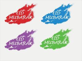 eid Mubarak Vorlage mit Bürste vektor