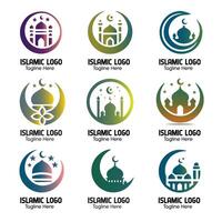 moské och ramadan logotyp vektor samling, islamic logotyp samling för ramadan
