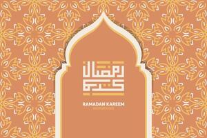 Ramadan kareem im Arabisch Kalligraphie Gruß Karte, das Arabisch Kalligraphie bedeutet, großzügig Ramadan, Vektor